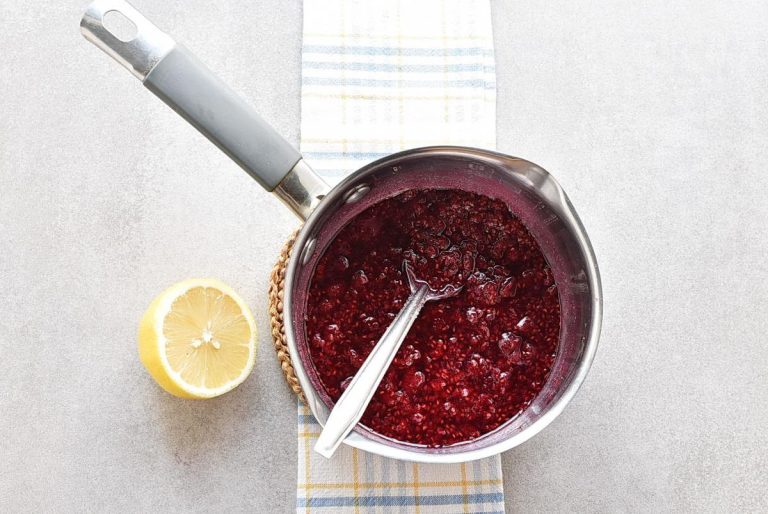 Step 1 - Lemon Pancakes with Raspberry Syrup