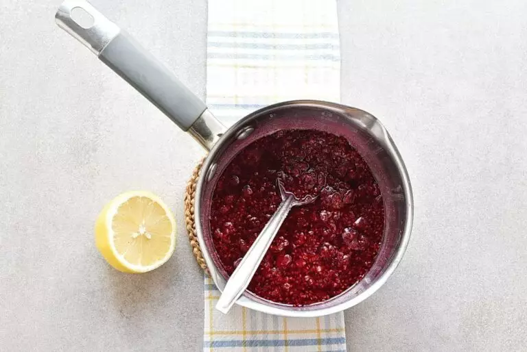Step 1 - Lemon Pancakes with Raspberry Syrup