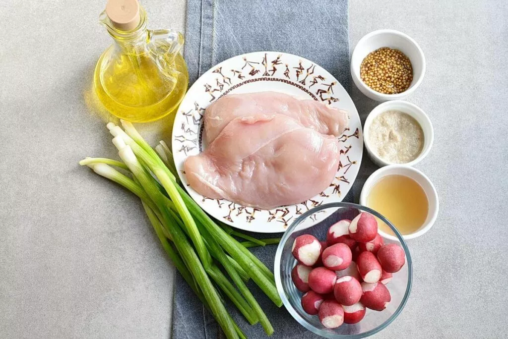 Ingredients for Pan-Seared Chicken Breasts with Radish