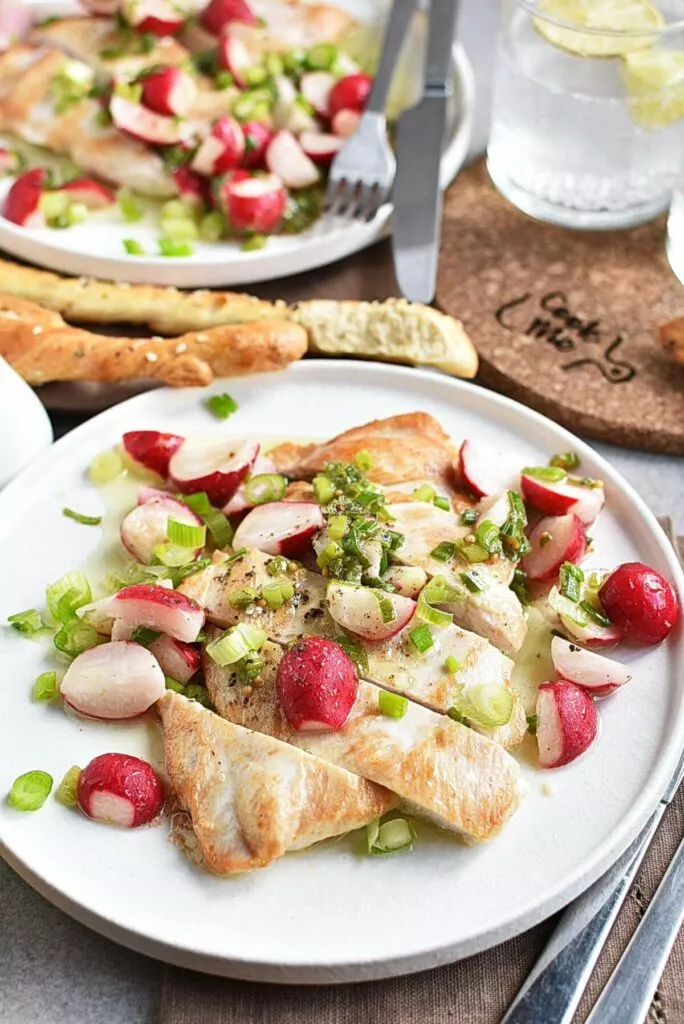 Pan-Seared Chicken Breasts with Radish