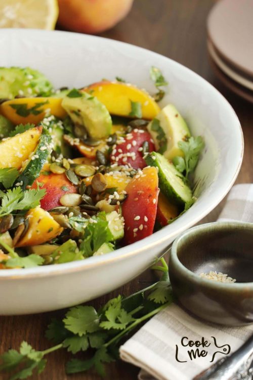 Peach and Cucumber Salad