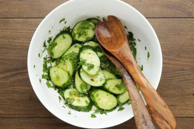 Step 6 - Peach and Cucumber Salad