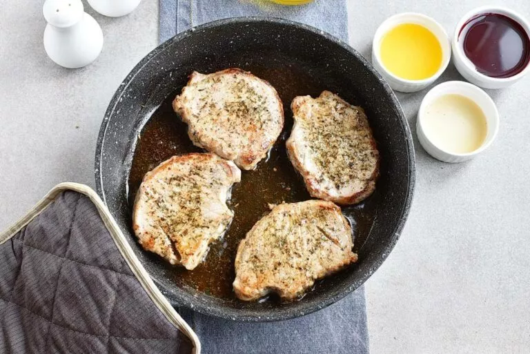 Step 4 - Pork Chops with Raspberry Sauce