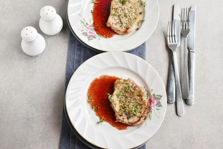 Step 6 - Pork Chops with Raspberry Sauce