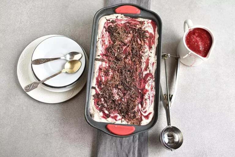 Step 9 - Raspberry Chocolate No Churn Ice Cream