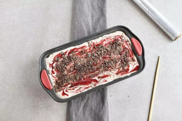 Step 7 - Raspberry Chocolate No Churn Ice Cream