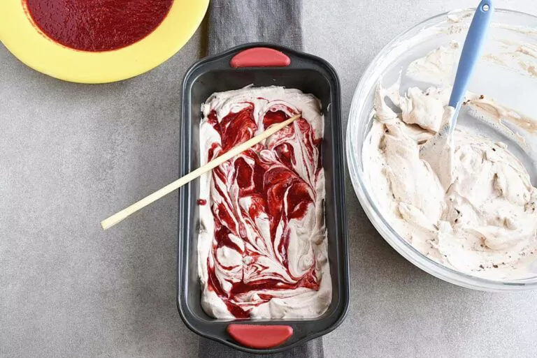 Step 6 - Raspberry Chocolate No Churn Ice Cream