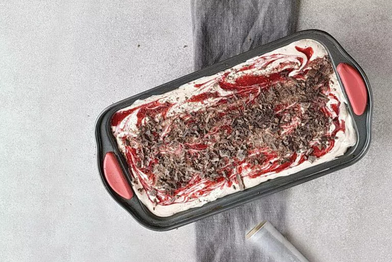 Step 8 - Raspberry Chocolate No Churn Ice Cream
