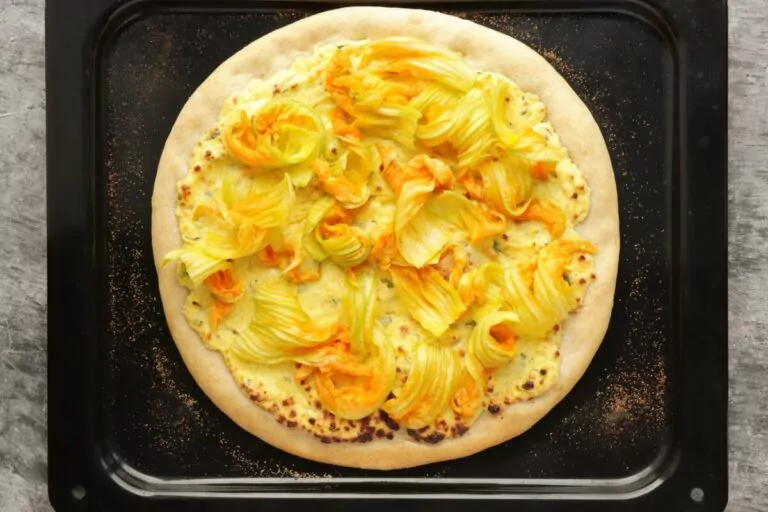 Step 8 - Squash Blossom Pizza