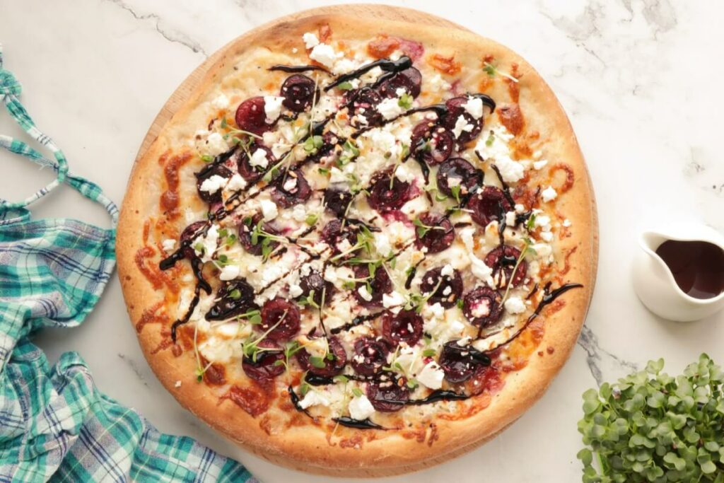 Summer Pizza with Cherries and Feta recipe - step 6