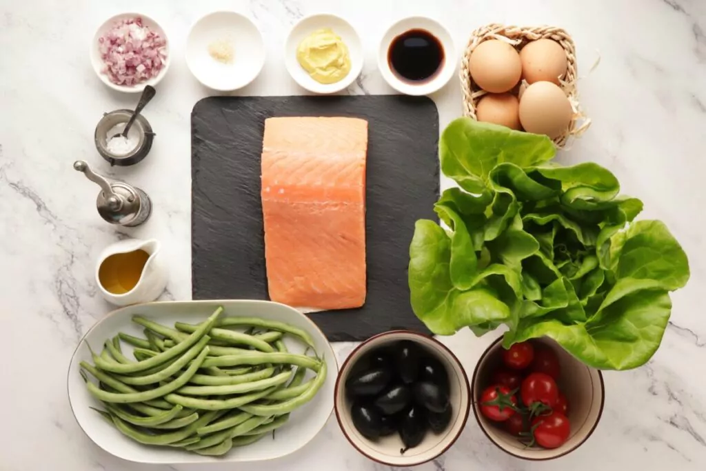 Ingredients for Summer Salmon Niçoise
