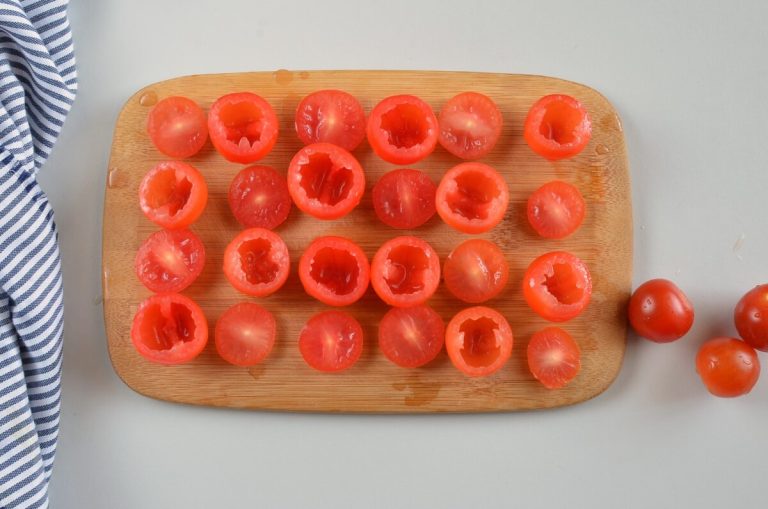 Step 2 - Tuna Mozzarella Stuffed Cherry Tomatoes