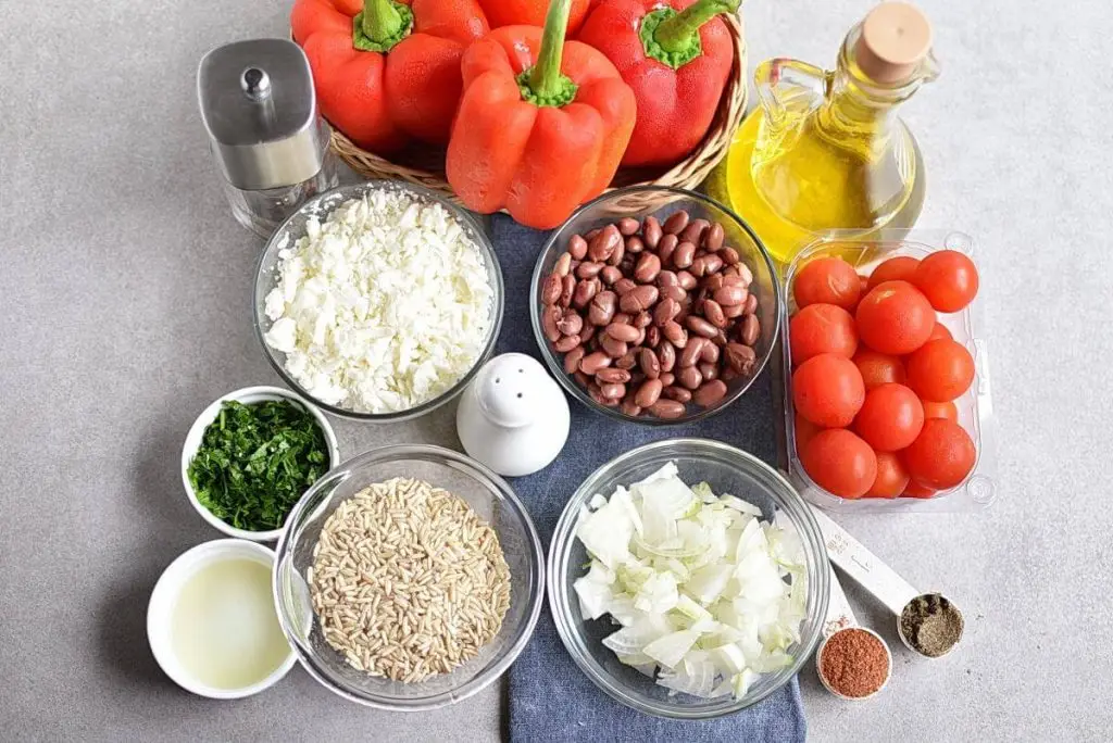 Ingredients for Vegetarian Stuffed Peppers