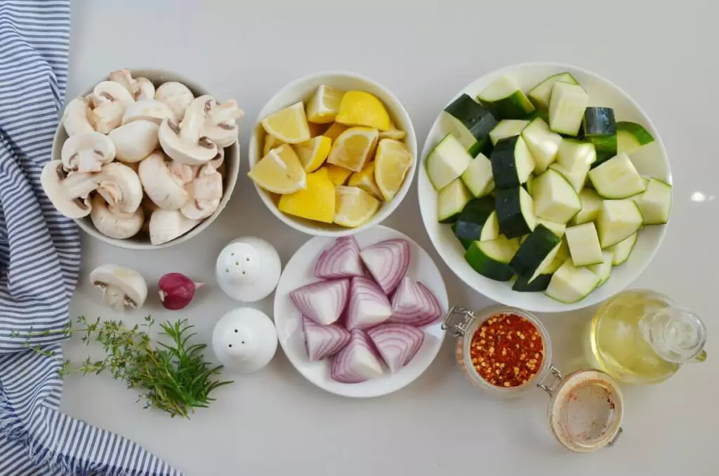 Ingredients for Veggie Kebabs