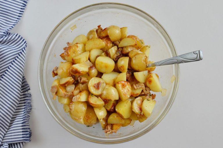 Step 7 - Warm Maple Bacon Potato Salad