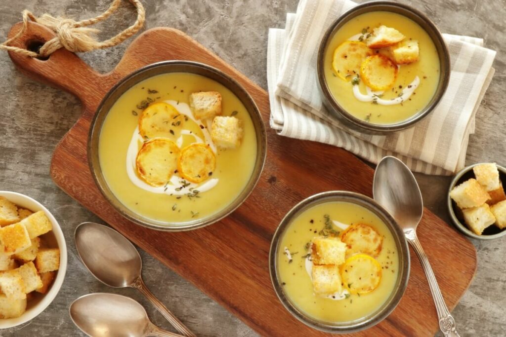 How to serve Yellow Squash Soup
