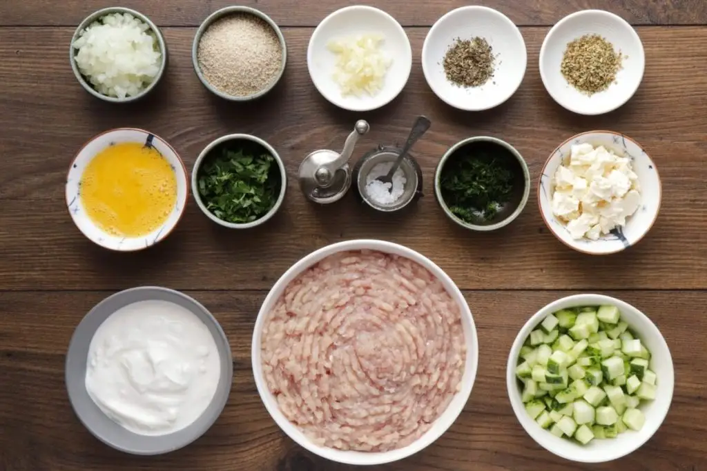 Ingredients for Baked Chicken Meatballs