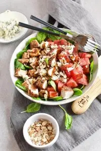 Balsamic Watermelon Chicken Salad