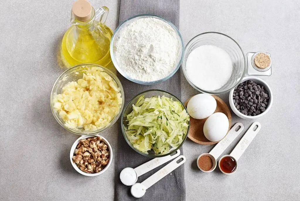 Ingredients for Banana Zucchini Bread