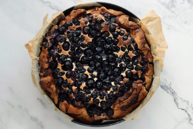 Step 8 - Blueberry Basque Cheesecake