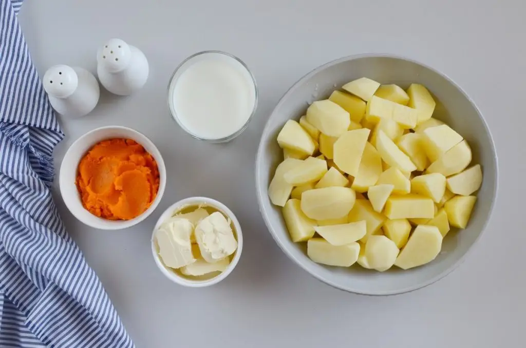 Ingredients for Buttery Pumpkin Mashed Potatoes