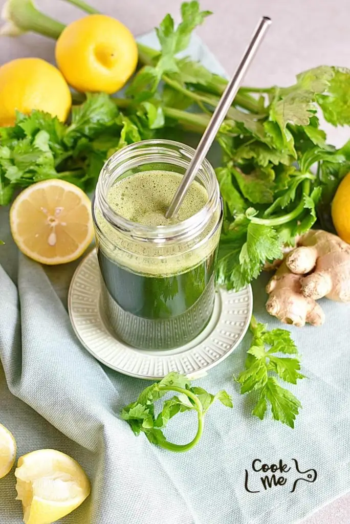 Celery Ginger and Lemon Juice