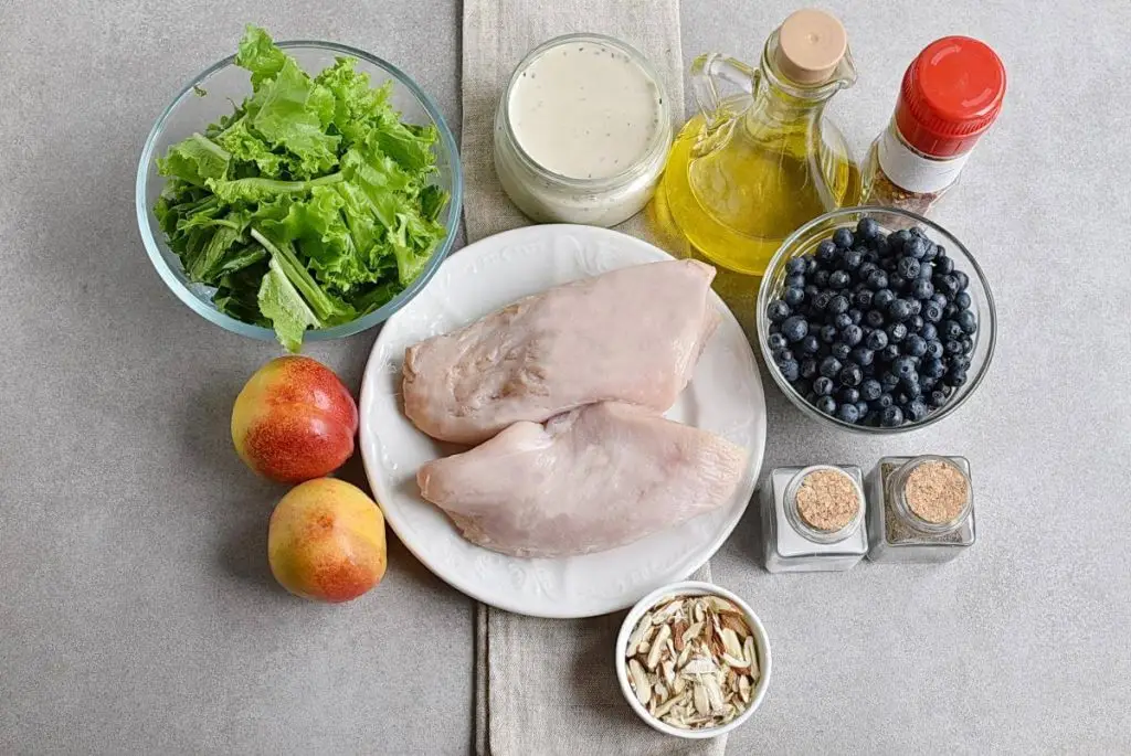 Ingredients for Chicken and Nectarine Poppy Seed Salad