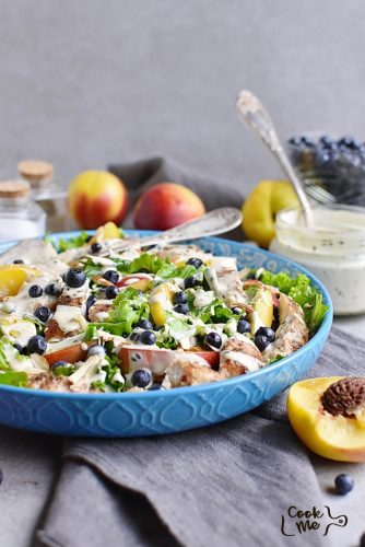 Chicken and Nectarine Poppy Seed Salad