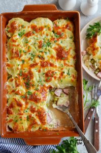 Creamy Ham and Potatoes au Gratin