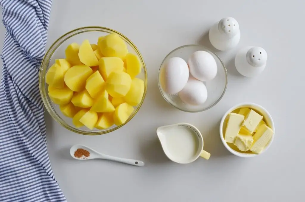 Ingredients for Duchess Potatoes