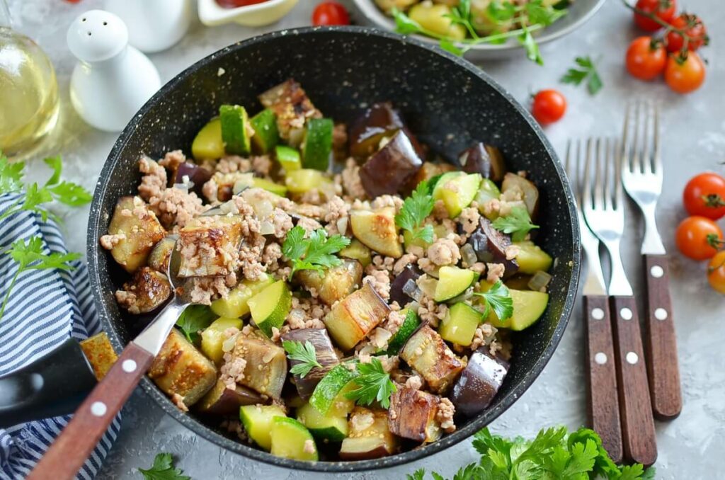 How to serve Eggplant and Chili Garlic Pork Stir-Fry