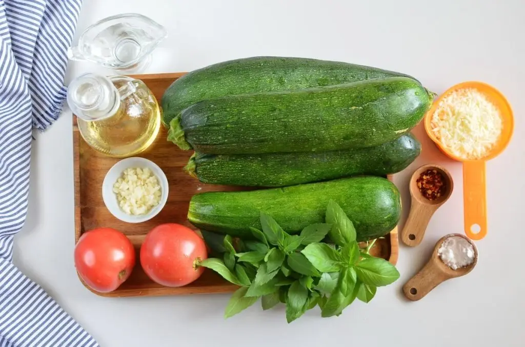 Ingredients for Guilt-Free Garlic Parmesan Zucchini Noodles