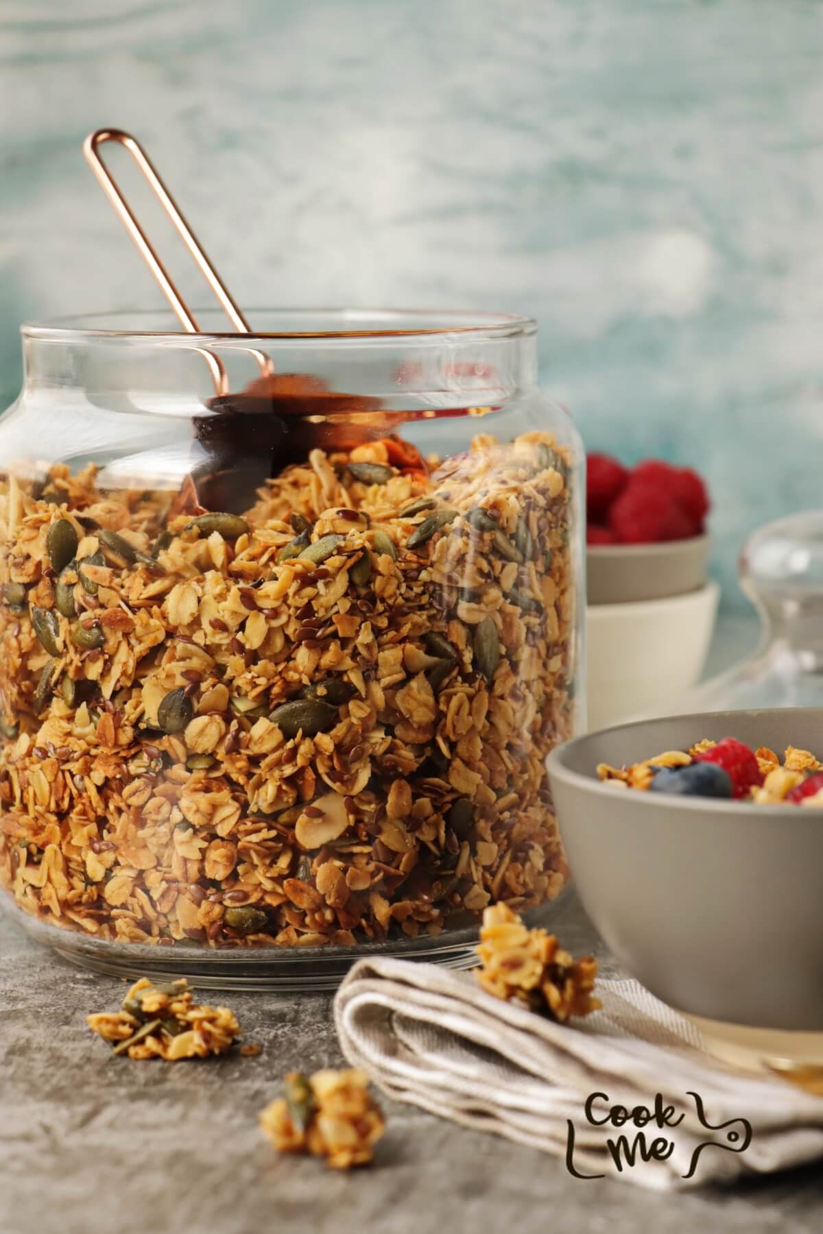 Pumpkin Seed Flax Granola Recipe - COOK.ME