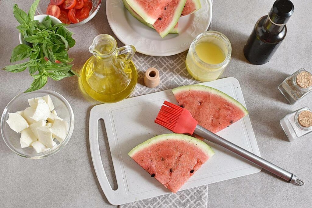 Honey Grilled Watermelon Caprese Salad recipe - step 2