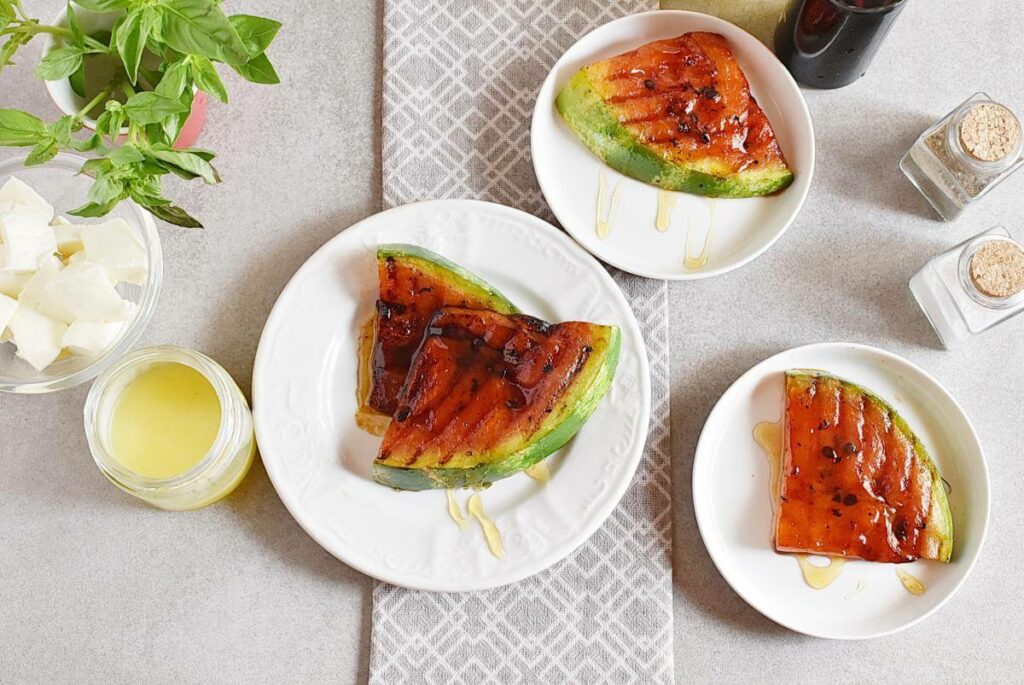 Honey Grilled Watermelon Caprese Salad recipe - step 4