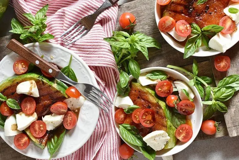 Step 7 - Honey Grilled Watermelon Caprese Salad
