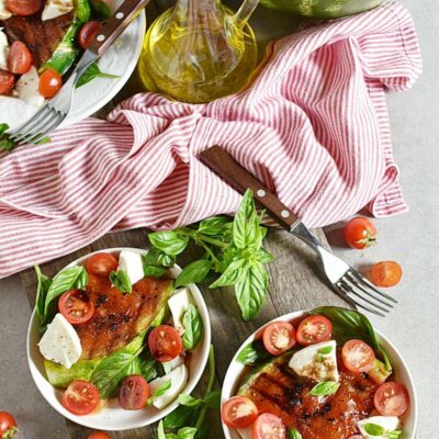 Honey Grilled Watermelon Caprese Salad Recipes– Homemade Honey Grilled Watermelon Caprese Salad– Easy Honey Grilled Watermelon Caprese Salad