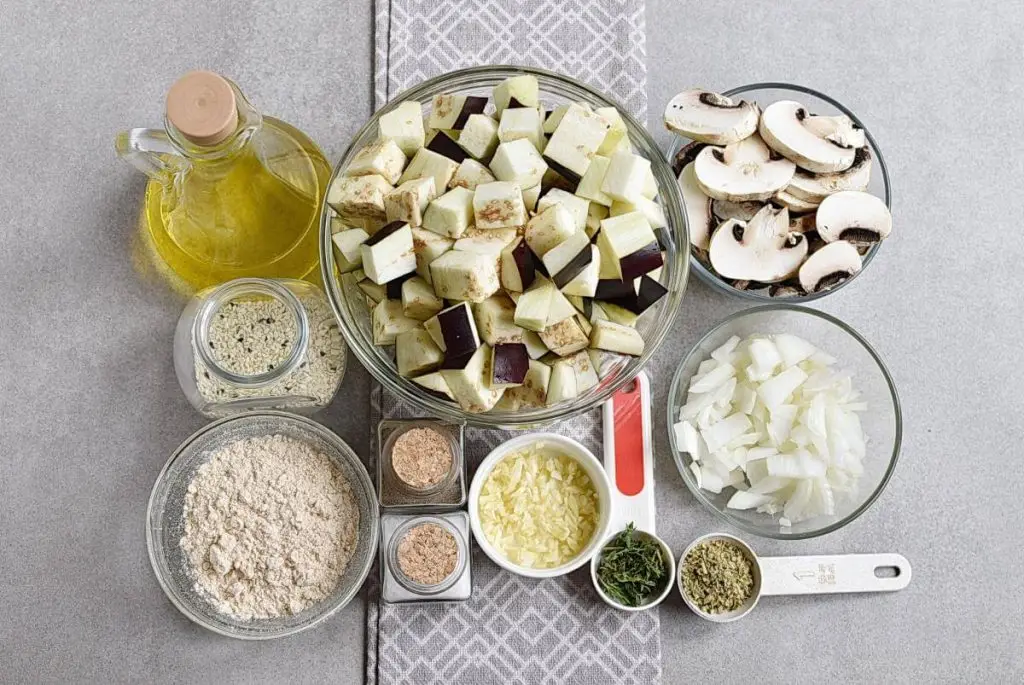 Ingredients for Keto Eggplant Meatballs