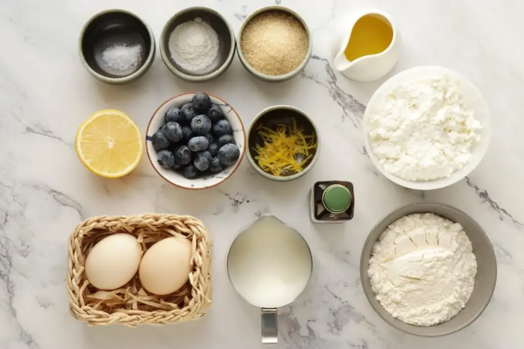 Ingredients for Lemon Ricotta Pancakes