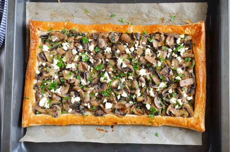 Step 11 - Mushroom Tart with Puff Pastry