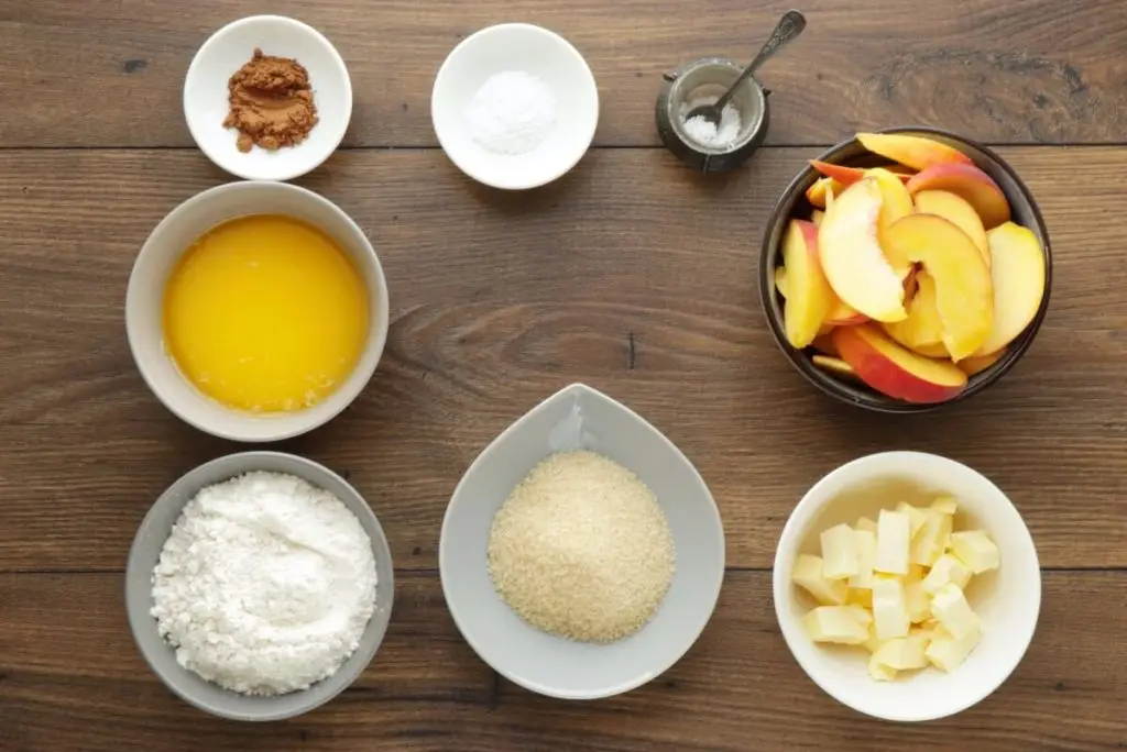 Ingredients for Old Fashioned Peach Cobbler
