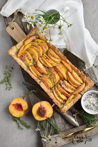 Peach Tart with Thyme Sugar
