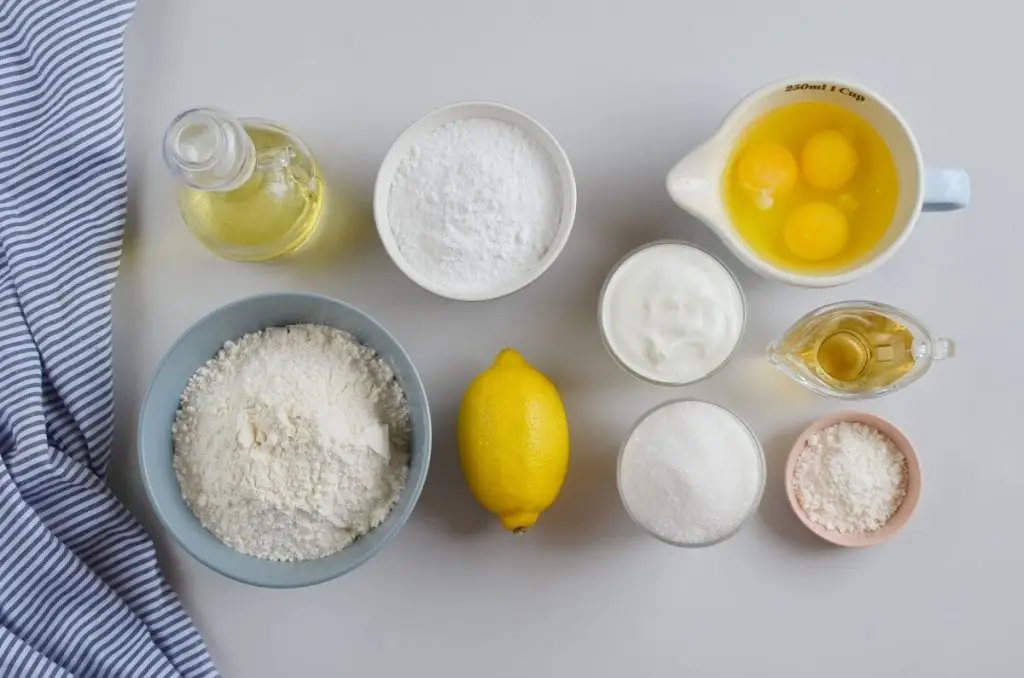 Ingredients for Starbucks Lemon Loaf Copycat