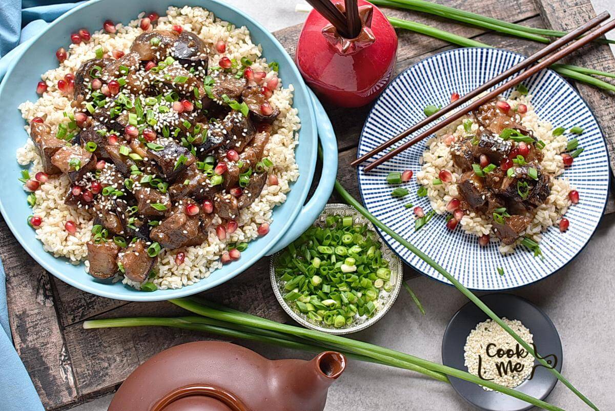 The Best Quick Vegan Sticky Aubergine