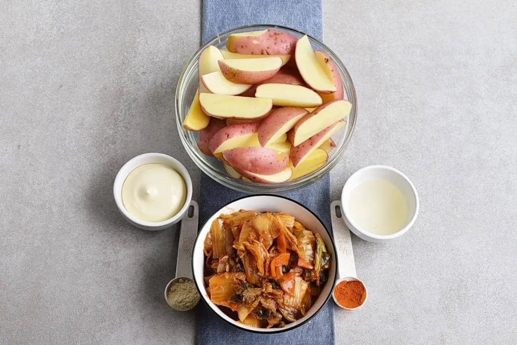 Ingredients for Vegan Kimchi Fries