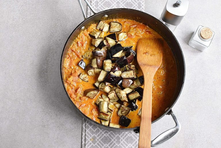 Step 7 - Vegan Roasted Eggplant Curry