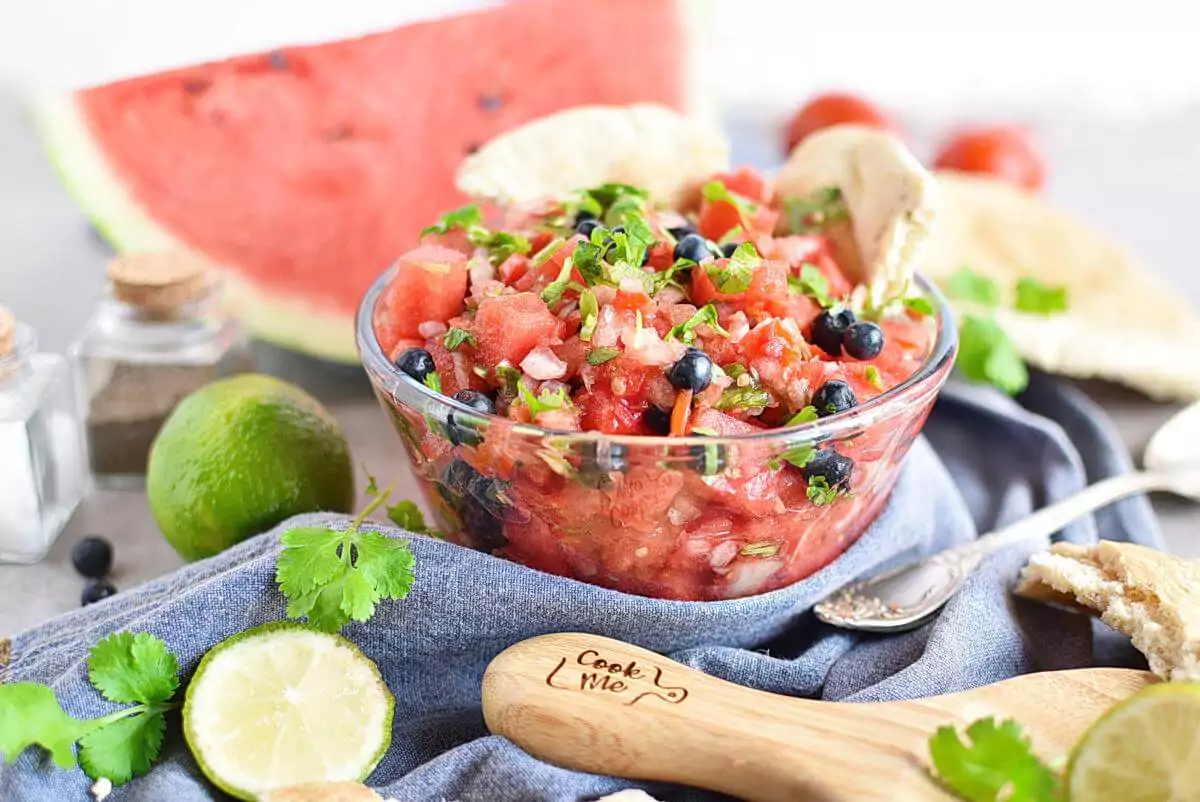 Watermelon Blueberry Salsa Recipes– Homemade Watermelon Blueberry Salsa– Easy Watermelon Blueberry Salsa