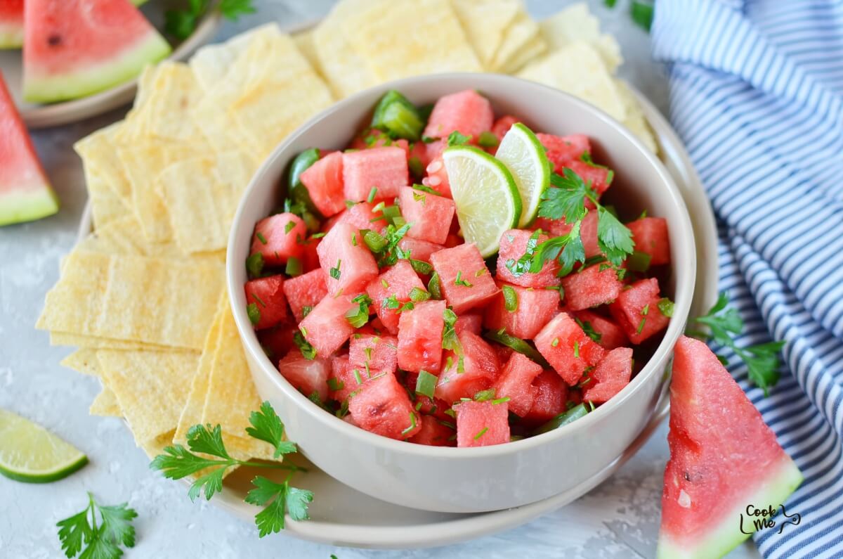 Watermelon Fire and Ice Salsa Recipe-How To Make Watermelon Fire and Ice Salsa-Delicious Watermelon Fire and Ice Salsa