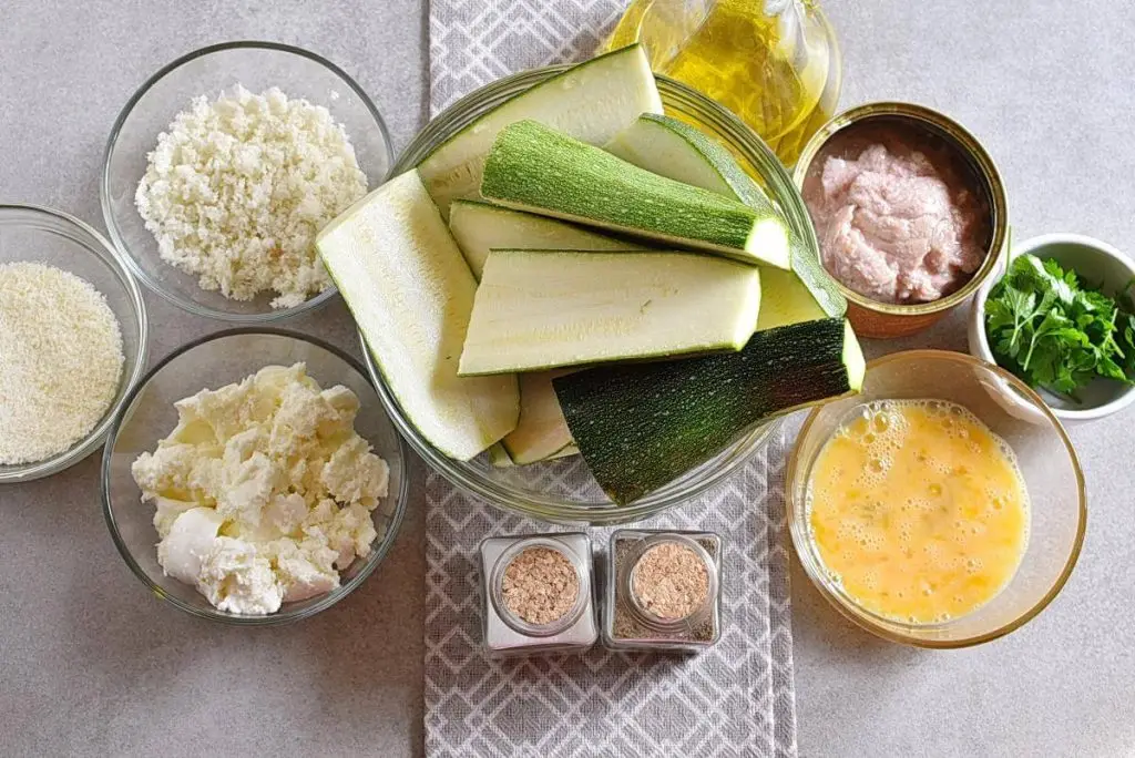 Ingredients for Zucchini Stuffed with Tuna