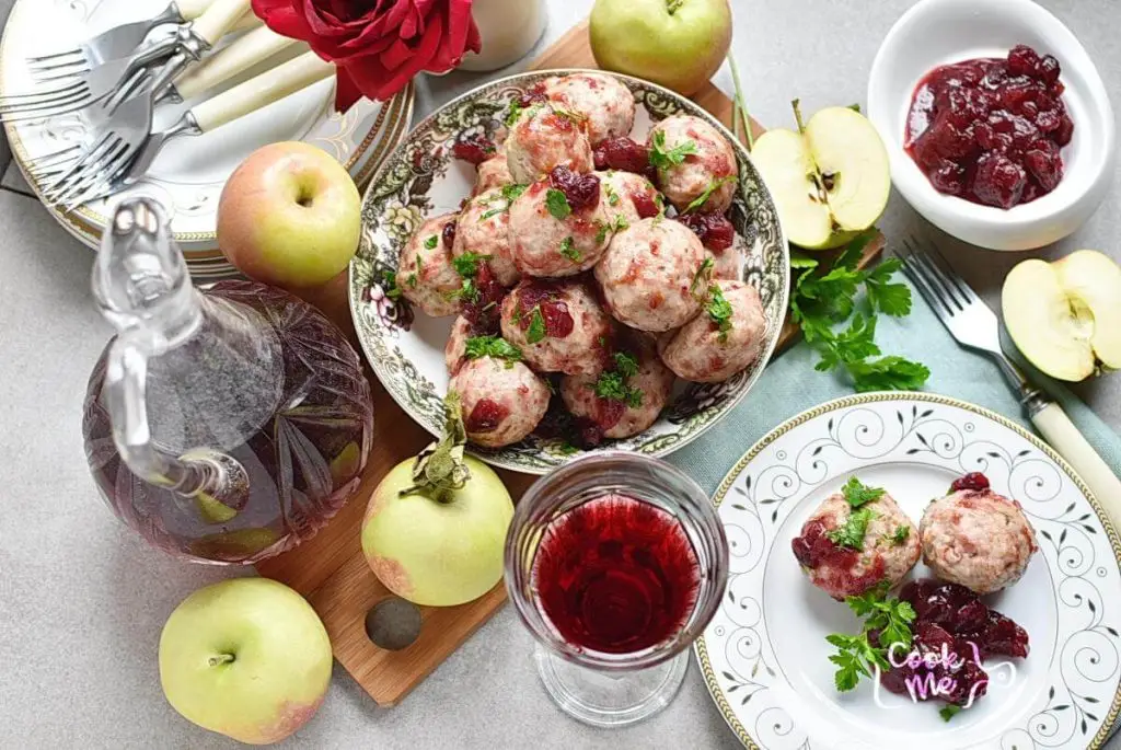 Apple Cranberry Turkey Meatballs